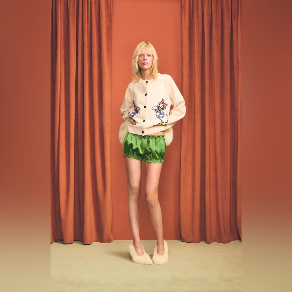 Zara Daisy Duck Wool Cardigan Harry Lambert X Disney